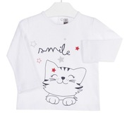 Nowa biała z kotkiem bawełniana Losan r. 74