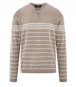 Męski sweter z dzianiny oodji Ultra z dekoltem w kształcie litery V