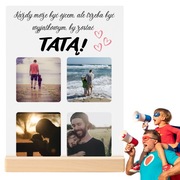 RAMKA ZE ZDJĘCIEM NA SZKLE DZIEŃ OJCA DLA TATY PERSONALIZOWANY PREZENT
