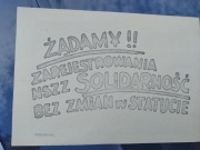 Solidarność ulotka podziemia z lat 80-tych format A4