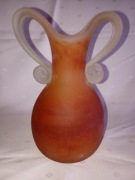 Wazon Huta Jagoda 1.6kg | Masywny RZADKI | Szkło PRL Vintage | BDB