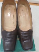 buty damskie skórzane, ciemny brąz firmy Wielbut. Rozm 37