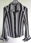 Elegancka bluzka koszula plisowana wizytowa 38 M z mankietami
