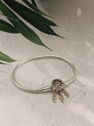 Bransoletka posrebrzana  typu pandora łapacz snòw rozmiar 18