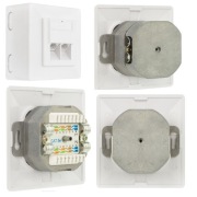 Gniazdo komputerowe 2XRJ45 UTP NAD i PODTYNKOWE NEKU