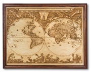 Obraz grawer Mapa Świata, Atlas Maior, 1662 r