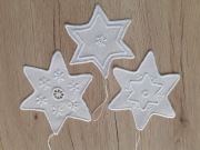 OZDOBY ŚWIĄTECZNE WYKONANE HAFTEM 3 szt (1)