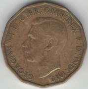 Wielka Brytania 3 pence pensy 1942 - 21,6 mm - nr 2