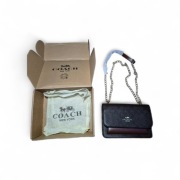 Nowa Torebka COACH Klapka Monogram Brązowa – Zestaw Box + Dustbag