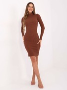 Brązowa bawełniana sukienka basic RUE PARIS