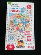 Puzzle Obserwacyjne Mapa Polski 117elementów. 5+ CzuCzu