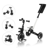 Rower trójkołowy FableKids 7w1 biały składany ze sterowaniem