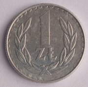 1 ZŁOTY 1987 - NIEDOBITE LITERY I CYFRY I 