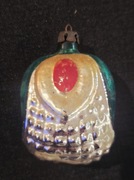 Bombka choinkowa TOREBKA szklana kształtka retro bańki vintage prl