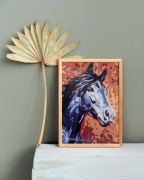 Obraz akrylowy ręcznie malowany Czarny Afgan - kolory 40x50 cm