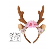 Opaska Na Głowę Z Porożami Renifera Z Uszami + Tatuaż
