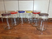 SŁOIKI SZKLANE 900 ML 6 SZT KOMPLET,NAKRĘTKI TWIST
