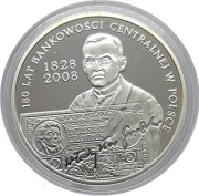 Srebrna Moneta 10 zł, 180 lat bankowości centralnej w Polsce