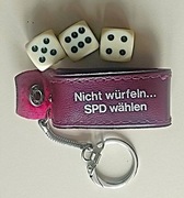Brelok do kluczy. Zestaw trzech kostek "Socjaldemokratyczna Partia Niemiec"