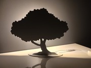 Drzewko, lampka nocna metalowa, drzewo