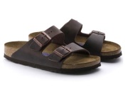 Klapki Birkenstock Arizona roz.42 wkładka 27 cm, skóra natur. olejowana