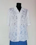 Bluzka koszulowa elegancka damska biała 44 XXL