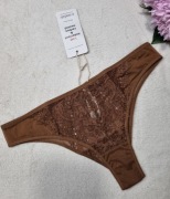 Scandale eco lingerie, koronkowe majtki, brązowe rozmiar M NOWE