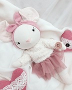 Lalka Myszka Uszyte Uszate ręcznie szyta przytulanka szmacianka handmade