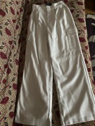 Kremowe spodnie wide leg Hollister XS