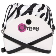 Biały organizer worek do Obag MOON LIGHT ML zebra zeberka czarny komin OMAY