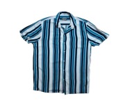 Primark elegancka koszula hawajska w paski regular fit L 100% wiskoza