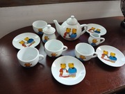 Vintage porcelanowy serwis dla lalek zestaw zabawkowy dziecięcy