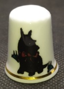 Naparstek Kolekcjonerski Porcelanowy - Pies - szkocki terier