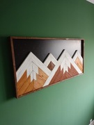 Obraz drewniany Góry 60x120cm