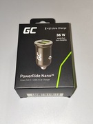 Ładowarka Samochodowa GreenCell PowerRide Nano 36W Nowa