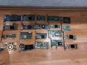 Stare karty graficzne 18 szt plus dwie dźwiękowe nie złom komputerowy