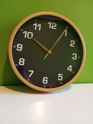 ZEGAR ŚCIENNY 30 cm CZARNY DREWNOPODOBNY
