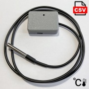 Logger temperatury WiFi wykres CSV statystyki