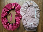 Otulacz do gondoli magenta + zestaw beżowy