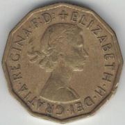 Wielka Brytania 3 pence pensy 1962 - 21,6 mm - nr 2