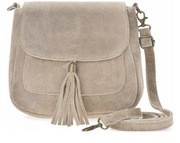 Vera Pelle skóra torebka listonoszka szara