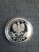 PODKOWIEC MAŁY MONETA SREBRNA 20 ZŁ STAN MENNICZY