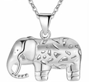 Naszyjnik z zawieszką słonia srebro 925