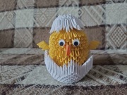 Kurczaczek w skorupce Origami Modułowe 3D