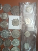 Same monety srebrne, głòwnie XIX wiek, Stany Zjednoczone, oryginalne monety