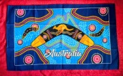 Australia. Serweta lniana, obrus, Tea Towel. Sztuka aborygeńska