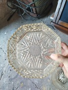 Kryształ z czasów PRL-U masywny półmisek 