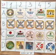 Podkładki, podstawki pod piwo po 2 zł zestaw za 35 zł, Nr21 cały świat 