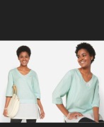 Bluzka damska lniana r.50, 55% len 45% bawełna