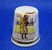 Naparstek Kolekcjonerski Porcelanowy Charles Dickens Oliver Twist 